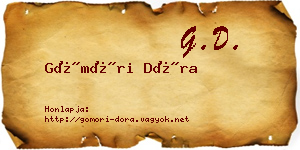 Gömöri Dóra névjegykártya